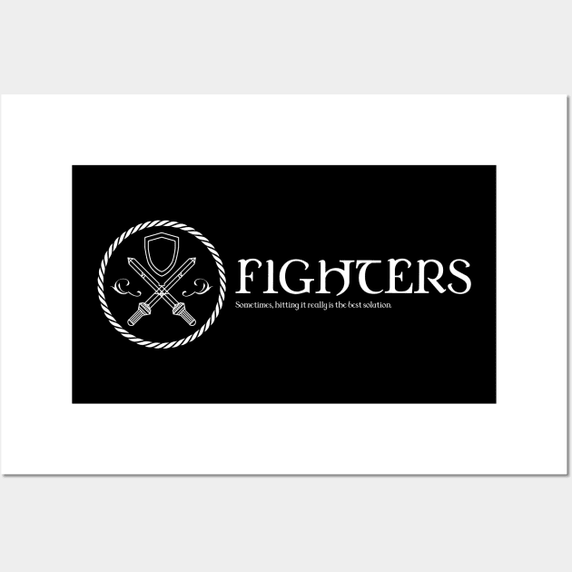 Fighters Character Class TRPG Tabletop RPG Gaming Addict Wall Art by dungeonarmory